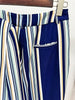 High Street Designer Runway Suit Set Women's Colorful Striped Blazer Jacket Flare Pants Set 2pcs
