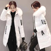 Winter Korean Cotton Jacket Women's Medium Long Big fur collar Coat Female Cotton Thicken Warm Hooded Parker Overcoat