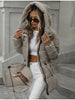 4 Colors Stylish Casual Padded Zipper Cozy Thickened Warm Winter Hooded Cotton Coat Women Chic Female Outerwears