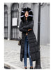 Women Winter Long Cotton Coat Women Big Fur Collar Parkas Korean Loose Belt Slim Jacket Down Cotton Coat Women Outwear