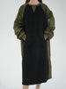 Pleated Long Sleeve Design Contrast Color Dress Loose Patchwork Casual Women Black Dresses Autumn CPG2092