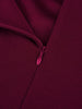 Women Puffy Sleeve V-Veck Vintage Slim Work Office Cocktail Party Knee Length Sheath Bodycon Pencil Slim Dress