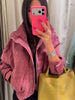 Casual Short Suede Jacket Women Chic Stand Collar Zipper Pocket Loose Outerwear Lady Autumn Daily Highstreet Jackets
