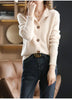 Autumn Winter Stand collar Knitted Cardigan Loose Short Jacket Women's Outerwear Korean version long sleeved Sweater Coat