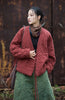 Winter Chinese Style Parkas For Women Bandage Plus Cotton Coats Long Sleeve Loose Pockets Vintage Cotton Parkas
