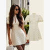 Elegant Floral Jacquard Cheongsam Mini Dress Women Black Ruffle Hem Bodycon Slim Fit Flowy Soft Chic Lady Party Gowns