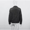 Spring Green Suede Bomber Jacket For Women Vintage Stand Collar Zipper Long Sleeve Coats Lady Street Chic Outerwear