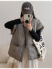Autumn Winter Simplicity Comfortable Women's Cotton Vest Temperament Versatile Ladies Down Cotton Waistcoat Jackets