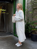 Women's Crinkle Windbreaker Jacket Lapel Full Sleeve Single-Breasted Long Trench Coat Autumn Daily Lady Chic Outwears
