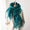 240x38cm Women's Cashmere Winter Scarf - Soft Warm Pashmina Wrap, Thick Long Shawl with Tassels, Elegant Poncho Blanket