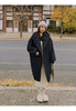 Autumn Winter Korean Loose Women Down Cotton Coat Hooded Medium Length Cotton Coat Large Pocket Windproof Coat