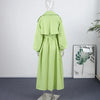 High Street Brown Belted Trench Coats Women's Loose Lapel Lace-up Button Full Sleeve Windbreakers Autumn Ladies Outwear