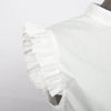 Vintage Hollow Out Maxi VestidosLong Puff Sleeve Dress Women Autumn WaitedRobe Stand Collar Button Dresses