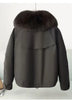 Winter High end Big Fur collar Workwear Down Cotton Jacket Women's Short Thicken Cotton Female Parkas Coats