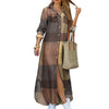 Spring Autumn Casual Shirt Long Dress Elegant Long Sleeve Button Loose Holiday Party Dresses For Women Robe Femme
