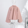 Casual Grid Drawstring Loose Coat Women Stand Collar Button Waist-Closed Female Jacket Spring Lady Street Outwears Chic