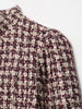 Vintage Spring Plaid Single Breasted Straight Woman Blazer Office Lady Tassel Sleeve Female Modern Outwear