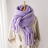 240x38cm Women's Cashmere Winter Scarf - Soft Warm Pashmina Wrap, Thick Long Shawl with Tassels, Elegant Poncho Blanket
