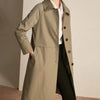 Spring Autumn Korean Women's Windbreaker Lapel Single-breasted Mid-length Ladies Overcoat British Casual Trench Coat