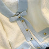 Ladies Spring Autumn Loose Small Fragrant Bow Knit Sweater Cardigan High-Quality Jacket Women's Single-Breasted Coat Female