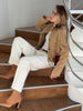 Solid Suede Women's Jacket Long-Sleeved Single-Breasted Short Coat Casual Spring Autumn High Street Lady Wear