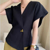 Women's Vest Coat Spring Autumn V-neck Solid Color Ladies Vest Jacket Slim Korean Version Elegant Lady Waistcoat