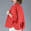 Spring Autumn Female Korean Thin Style Leisure Cardigan Jacket Cotton Windbreaker Coat Mom's Costume Loose Short Blouse Jacket