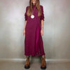 Autumn Winter 2 Piece Set Women Casual Solid Split Knitted Sweater Long Dress Suit Sexy V Neck Patchwork Lace Casual Outfits