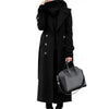 Women Woollen Overcoat Double-breasted Cardigan Mid-calf Length Long Sleeves Jacket Slim OL Formal Coat
