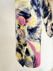 High Street Designer Jacket Women's Feather Printed Collarless Blazer