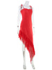 Camisoles Solid Sheath Elegant Women Dresses Irregular Hem Party Sexy Club Outifts Female Bodycon Fitness Robes