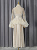 White Two Piece Set for Women Lapel Flare Sleeve Spliced Ruffles Lace Blouse High Waist Simpel Vest Dress Fairy Suit Female