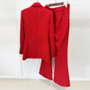 High Street Designer Runway Suit Set Women's Three Dimensional Flower Suit Jacket Trousers Pants Suit 2pcs