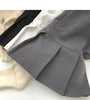 Y2K Vintage High Waist Pleated Skirt Women College Style Uniforms Safety Pants Mini Skirts Woman Korean Street Slim A-Line Skirt