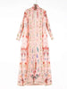 Niche Printed Windbreaker Women's Loose Oversized Long Sleeved Pleated Trench Cardigan Long Coat 2DB2481