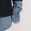 gestring Women Blazer Autumn Denim Stitched Single Breasted Ladies Black Blazer Coat Women's Long Suit Jacket