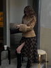 Beige Faux Suede Women Jacket Fur Collar Cuffs Trim Button Front Coat Vintage Western Cowgirl Style Warm Winter Outerwear