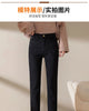 Spring Winter Plus Velvet Women Jeans Button High Waist Solid Pants Pockets Thicken Casual Straight Trousers