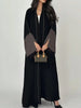 Middle Eastern Loose Abaya Muslim Full Sleeve Open Front Abayas Elegant Kaftans Women Jilbabs Arabian Islamic Maxi Dresses