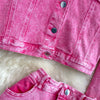 Denim 2 Piece Sets Jacket Skirt Women Suit Long Skirts Outerwear Outfits Single Breasted Pockets Washed Coat Ensemble