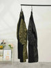 Pleated Long Sleeve Design Contrast Color Dress Loose Patchwork Casual Women Black Dresses Autumn CPG2092