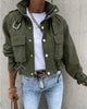 Woman Jacket Clothing Streetwear Autumn &winter Elegant Slim Round Neck Solid Pocket Button Design Long Sleeve Workwear Coats