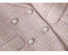 Korean Tweed Blazer Jacket Coat Women Long Sleeve French Slim Woolen Suit Outwear Autumn Winter Casaco