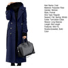 Women Woollen Overcoat Double-breasted Cardigan Mid-calf Length Long Sleeves Jacket Slim OL Formal Coat