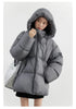 Women Down Coats Solid Loose Hooded 90 White Duck Down Down Jacket Puffs Female Outerwear Autumn Winter
