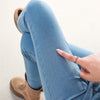 Women's Slim Skinny Jeans Comfortable Stretch Casual Solid Colours Pencil Pants Female Black Denim Trousers