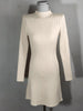 Elegant Women Ribbed Knitted Mini Dress Turtleneck Long Sleeve Solid Slim Sweater Dress Autumn Winter Casual Knitwear Dress