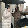 Winter Long Parkas Coat for Women Korean Oversized Stand Collar Cotton-Padded Jacket Windproof Warm Thick Parkas Outerwear