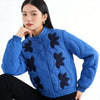 Women's Quilted Stand Collar Padded Jacket Long Sleeve Pocket Casual Fall Winter Coat