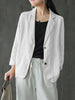 Elegant Solid Blazer Women Autumn Overcoats Casual Long Sleeve Single Button Coats Female Lapel Outwears Oversized